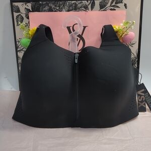 Victoria Secret VSX Zip-Front Sports Bra 40D Black